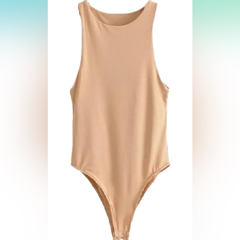 Amazon high neck polyester basic bodysuit